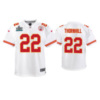 Youth Kansas City Chiefs #22 Juan Thornhill Super Bowl LIV White Game Jersey