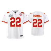 Youth Kansas City Chiefs #22 Juan Thornhill Super Bowl LV White Game Jersey