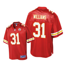 Youth Kansas City Chiefs #31 Red Darrel Williams Pro Line Jersey