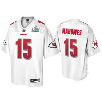 Youth Kansas City Chiefs #15 Patrick Mahomes Super Bowl LIV Champions White Jersey