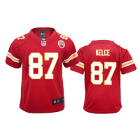 Youth Kansas City Chiefs #87 Red Travis Kelce Nike Game Jersey