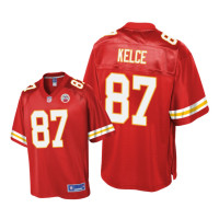 Youth Kansas City Chiefs #87 Red Travis Kelce Pro Line Jersey