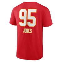 Chris Jones Kansas City Chiefs Fanatics Branded Wordmark Player Name & Number T-Shirt - Red