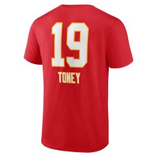 Kadarius Toney Kansas City Chiefs Fanatics Branded Wordmark Player Name & Number T-Shirt - Red