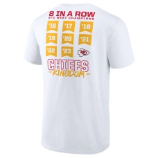 Kansas City Chiefs Fanatics Branded Eight-Time AFC West Division Champions T-Shirt - White