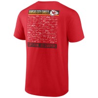 Kansas City Chiefs Fanatics Branded Super Bowl LVII Champions Signature Roster T-Shirt - Red