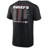 Kansas City Chiefs Fanatics Branded Super Bowl LVII Varsity Roster T-Shirt - Black