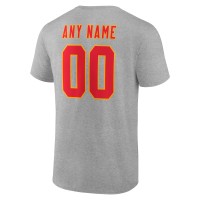 Kansas City Chiefs Fanatics Branded Team Authentic Custom T-Shirt - Heathered Gray