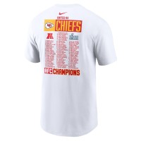 Kansas City Chiefs Nike 2022 AFC Champions Roster T-Shirt - White