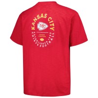 Kansas City Chiefs Profile Big & Tall Two-Hit Throwback T-Shirt - Red