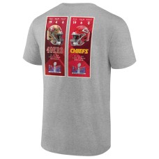 Kansas City Chiefs vs. San Francisco 49ers Fanatics Branded Super Bowl LVIII Matchup Ticket Sales T-Shirt - Heather Gray