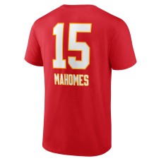 Patrick Mahomes Kansas City Chiefs Fanatics Branded Team Wordmark Name & Number T-Shirt - Red