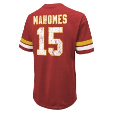 Patrick Mahomes Kansas City Chiefs Majestic Threads Name & Number Oversize Fit T-Shirt - Red