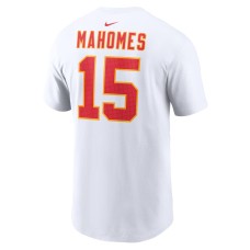 Patrick Mahomes Kansas City Chiefs Nike Super Bowl LVIII Patch Player Name & Number T-Shirt - White