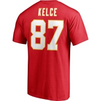 Travis Kelce Kansas City Chiefs Fanatics Branded Player Icon Name & Number T-Shirt - Red