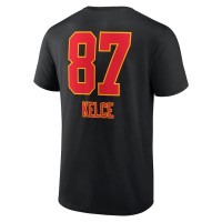 Travis Kelce Kansas City Chiefs Fanatics Branded Team Wordmark Player Name & Number T-Shirt - Black