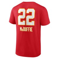 Trent McDuffie Kansas City Chiefs Fanatics Branded Wordmark Player Name & Number T-Shirt - Red